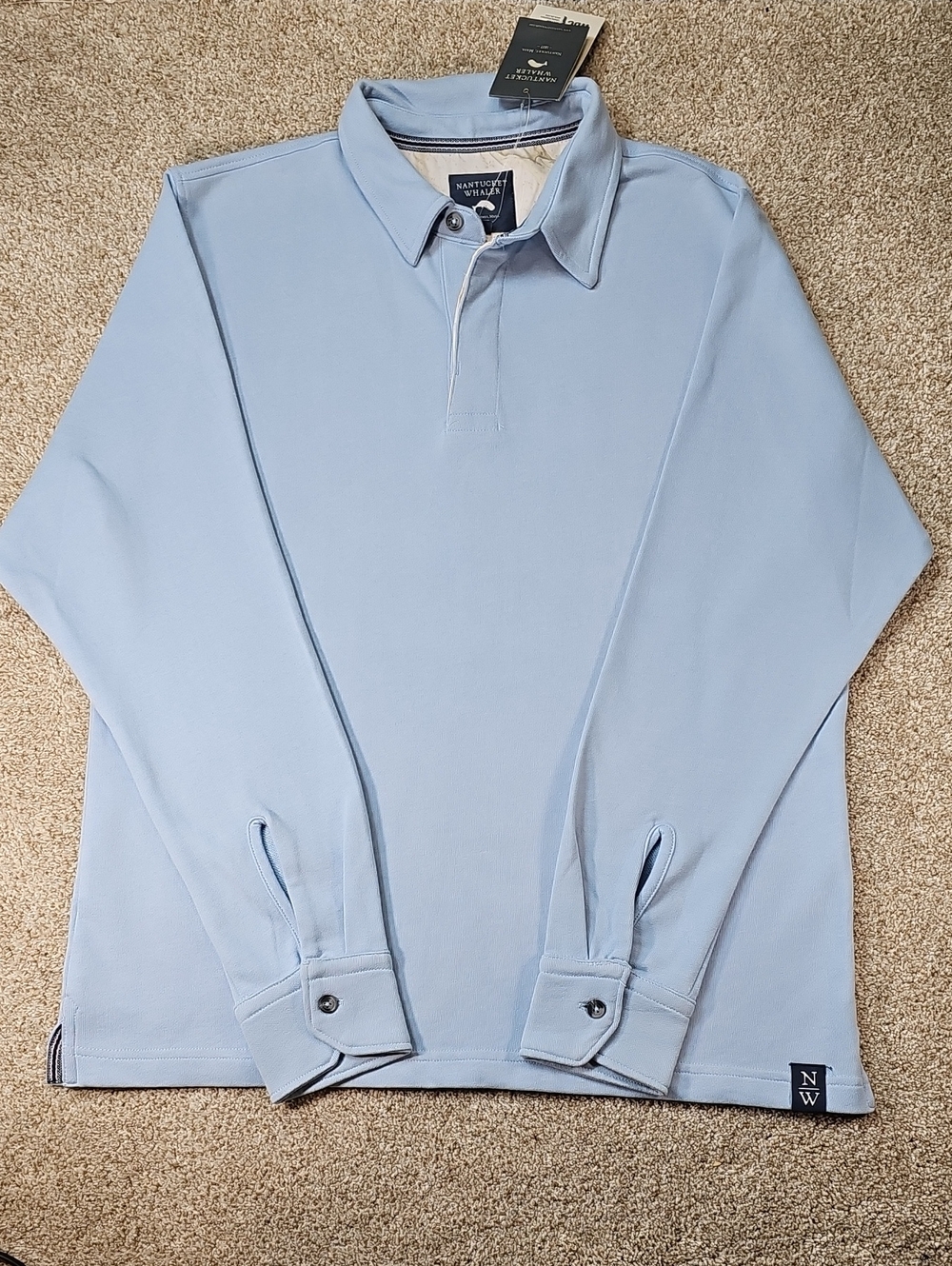 Nantucket Whaler Light Blue Long-Sleeve Polo